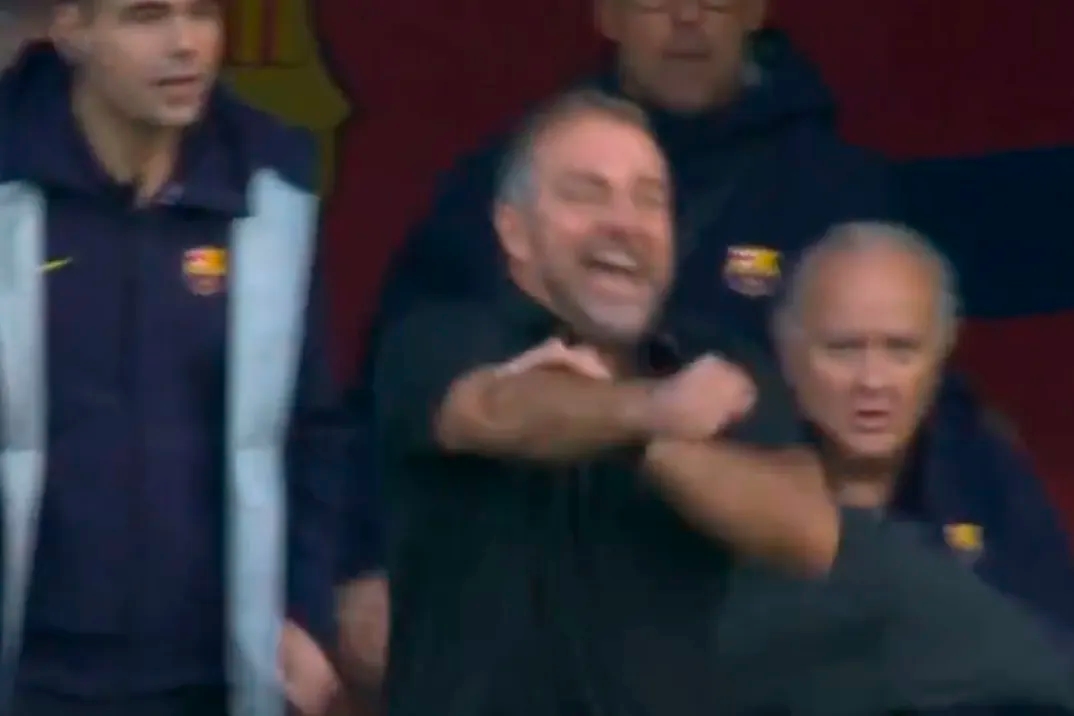 Hansi Flick y su lado más visceral tras sus peinetas ante el Girona
