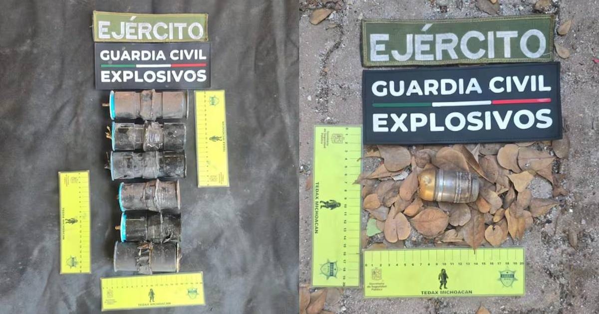 Seven explosive devices belonging to organized crime have been found in Tierra Caliente.